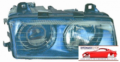 Articolo KD029 - FARO DX 2H1 PR REG EL BMW SERIE 3 E36 12/90>VETRO C/GOCCE(HELLA)